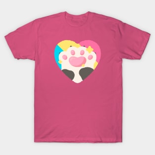 pride & Paw 🐾 Cute Pansexual Moo Toe bean 🏳️‍🌈 T-Shirt